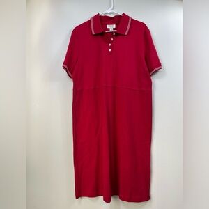 Red Polo Dress by Talbots Cotton Work Summer Size XL